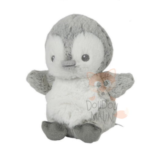  forest peluche pingouin blanc gris 15 cm 